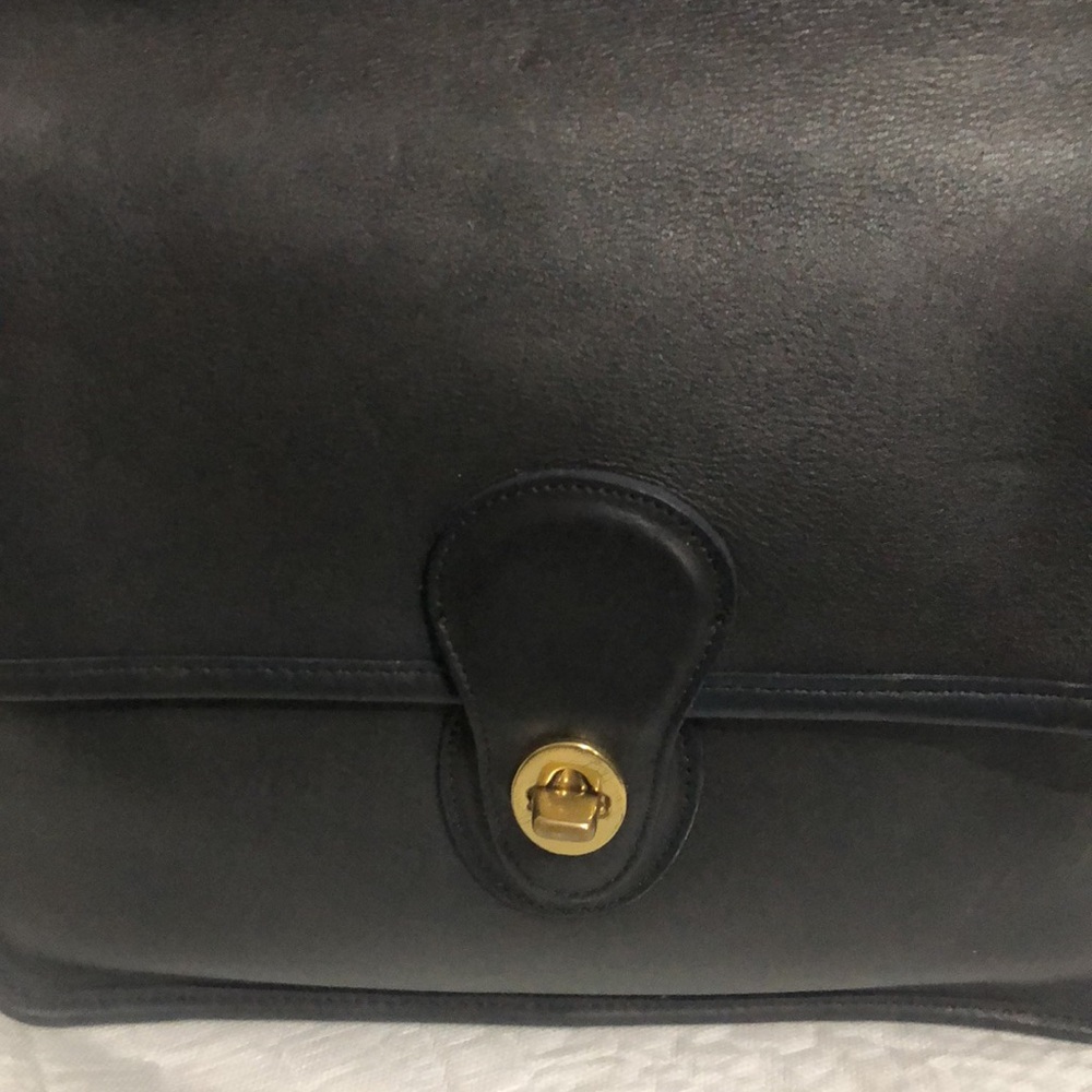 Coach Vintage Willis 9927 Blue/ Black Satchel - Picture 3 of 16